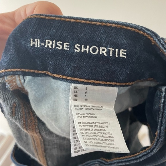 American Eagle Hi Rise Shortie 360 Degree Super Stretch Denim Shorts - Picture 5 of 5